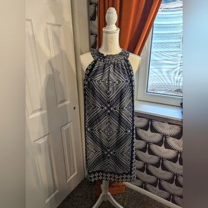 Blue and white summer dress